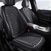 YNQP Coprisedile Auto Estivo 3D Traspirante in Seta di Ghiaccio Cuscino per Sedile, per Nissan Qashqai J12 2020 2021-2025 Accessori Auto,Black-Front SetX2