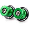 YUTUJBKM nottolini cavalletto moto Per Z650 Z800 Z900 Z900RS SE 2017-2024 Viti M8 In Alluminio Per Supporti Per Slider Forcellone(Green-800)