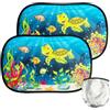 Clvsyh 2PCS Bambino Per Auto Con Protezione Uv, 51x31cm Auto Finestra Parasole, Parasole Per Auto Per Bambin Con 8 Ventosa (Mondo Sommerso-Tartaruga Verde)