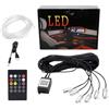 Generic Strisce LED per interni auto - Illuminazione RGB wireless da 26,25 piedi, ambientale automobilistico controllato da APP | Strisce flessibili LED multicolori per camion, rimorchi, veicoli, uom