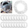 WaxYxaW 100 Pezzi Coprivolante usa e getta per auto, Coprimozzo Universali Trasparenti, Protezione Impermeabile ed Elastico per Auto, Accessori Pratici per Officine e Meccanici
