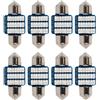 A2ZWORLD 8pcs Lampadine LED Siluro 31mm Canbus, T11 SV8.5 C5W 12V Luce per Auto, 21 Smd 3014 1W 160lm, Luce Auto Colore Blu