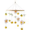 Generico Giostrina da Culla per Maschietto - Decorazione In Legno - con Pon-pon Fiori e Giostrina in Legno per Culla - Per, Bambini E Bambine, Bambini Piccoli, Camera Da, Asilo E Viaggio, Passeggino