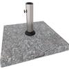 FRANKYSTAR Gravita - Base per Ombrellone da Giardino Quadrato 45x45 cm 35 kg Basamento in Pietra con Ruote Grigio