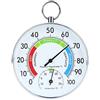 Cerlingwee Termoigrometro da Parete per Interni 10 cm con Anello per Appendere umidità 0 a 100% RH Temperatura -15 a 50°C per Farmacia Magazzino Ufficio Serra