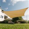 Maanta - Ez Breez Tenda a Vela Ombreggiante Traspirante Rettangolare - Tenda da Sole per Esterno con Protezione UV per Terrazza, Giardino e Piscina (Beige, 3x5m)
