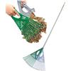Generic Rastrello per foglie - raccogli detriti ergonomico con manico lungo, tappeto erboso 56 x 47 cm, raccoglitore di aghi di pino resistente, strumento per la manutenzione del paesaggio autunnale | Prati