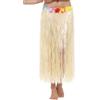 Smiffys Gonna Hula hawaiana con fiori, naturale, con chiusura a velcro e fascia in vita
