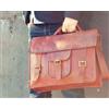 Fatto a mano Vero Pelle Capra Laptop Bag Valigetta Tracolla Marrone Vintage Nuovo Vero
