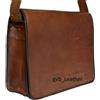 Fatto a mano 18" Borsa Portadocumenti Uomo In Vera Pelle Marrone Tracolla Messenger
