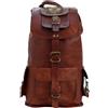 Fatto a mano 20" Zaino Vintage In Pelle Marrone Uomo Rucksack Viaggio