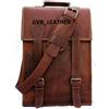 Fatto a mano Borsa Vintage Artigianale in Pelle Marrone Messenger Per Laptop 4 Pollici
