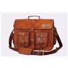 Fatto a mano Borsa Tracolla Uomo 18" Pelle di Capra Marrone Portadocumenti Laptop