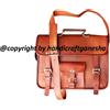 Fatto a mano Borsa Messenger Uomo Vintage In Pelle Con Tasca Laterale 16" Per Laptop Viaggio