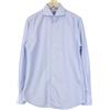 Suitsupply Uomo Camicia 40/15 3/4 Extra Slim Blu Puro Cotone A Manica Lunga
