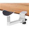 Generic Bracciolo ergonomico da scrivania - Cuscino di supporto per gomito rotante, prolunga con morsetto regolabile in altezza | Accessorio da scrivania per afferrare e giocare, dal canale carpale