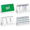 ONE SHOP di Bracalente Piero Calendario da tavolo scrivania uffico Olandese 2027 santi e lune festività internazionali cm19x45 (Chart Table Verde)