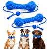 Generico Dual-Action Canine Dental Prop, Dog Teeth Cleaning Tools with Chew Toy Design, Dog Chew Toys for Easier Teeth Brushing, Soft Rubber Pet Oral Care Tool for Small Medium Large Dogs (2Pcs)