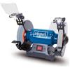Scheppach 5903109901 - Levigatrice doppia SM200L, versatile con disco di sgrossatura, luci da lavoro a LED, protezione scintillante regolabile, motore 0,5 CV, 500 W, 230 V