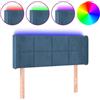 vidaXL Testata LED blu scuro 103x16x78/88 cm in velluto
