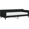 vidaXL Divano letto con materasso Nero 80x200 cm Tessuto