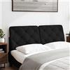 vidaXL Cuscino per testiera nero 120 cm in tessuto