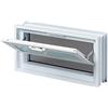 erfe Finestra di ventilazione da inserire in una parete di vetromattoni o muratura | Dimensioni cm 38,4x19x8 | Unità di vendita 1 finestra