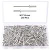 YIXISI 180 Pezzi M3x10 mm Rivetti Ciechi in Alluminio, Grande Flangia Alluminio Rivetti Ciechi, Rivetti Ciechi con Testa a Cupola, per Metallo Legno Plastica
