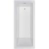 SHOPPING GOOD Vasca da Bagno rettangolare in acrilico Lunghezza 160-170-180, Larghezza 70-75-80 colore bianco Aqualife Echos Made in Italy (Solo guscio incasso, cm 160x75)