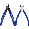 TOOLUTION Set di 2 tagliafili di precisione e tagliafili, mini tronchesi diagonali da 12,7 cm e tronchesi laterali, pinze a molla in acciaio al carbonio per la creazione di gioielli, stampa 3D, elettronica