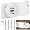 Kiuiom Serratura a Combinazione a 3 Cifre,Lucchetto a Combinazione con Viti,Password Hasp Locks,Password Meccanica Serratura per Porte Piccole Armadi Porta del Fienile Garage Giardino (Bianco 1PC)