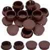 QUARKZMAN Tappi Per Fori 50pz 30mm (1-3/16-Pollice) Tappi In Plastica Per Fori Rotondi A Livello Per Mobili Armadi Macchine Ferramenta Recinzioni Tubi Post, Marrone Scuro