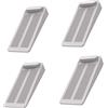 Yosemy Fermaporta in Gomma, Yosemy 4pcs Cuneo Ferma Porta e Finestra,Antiscivolo,con Altezza Regolabile,Protezioni per Porta Interne e Finestre Casa Ufficio, Grigio
