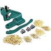 Ejoyous Set di Pinze per Occhielli con Pressa per Rivetti, 900 Occhielli 6/10/12 mm, 3 Set di Timbri, Professionale per Tende in Pelle e PVC