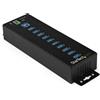 StarTech HB30A10AME Hub USB 3.0 10 Porte Per Binario DIN Docking Nero