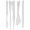 HUSHUI Set di Spatole in Plastica da 5 Pezzi, Strumenti Durevoli per Spatole per Pittura a Olio, per Artisti, Studio Domestico, Bianco