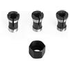Lagomloot Set di dadi e mandrini a pinza M15, accessori per fresatura router in acciaio al carbonio per macchine da incisione da 6/6,35/8 mm, kit di conversione per utensili di taglio