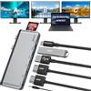 Suejezt Surface Pro 11/10/9/X Hub USB C Dotato di doppia porta HDMI 4K@60Hz, porta USB-C Thunderbolt 4 (che supporta display 8K + trasferimento dati + ricarica da 100 W), USB 3.0, SD/TF