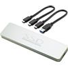 Sintech Custodia esterna USB 3.2, custodia USB tipo C, compatibile con MacBook Air a 28 pin (metà 2013-2016) e Pro (fine 2013 - metà 2015) SSD, supporto nVME con ST-NGFF2013 (argento)