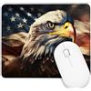 Generic Tappetino Mouse American Flag Eagle And Flag USA 25X30Cm Antipolvere Tappetini Mouse Soffice Mousepad per Laptop Ufficio