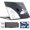 TWOLSKOO Compatibile con MacBook Pro 14 Case M5 2026 2025-2021 Release M4 M3 M2 M1 Pro/Max, guscio rigido in plastica e copertura per tastiera e adattatore USB C a USB e pellicola schermo, astronauti