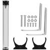 VBESTLIFE Serbatoio di raffreddamento ad acqua, 190 mm/240 mm/300 mm/400 mm* 50 mm Diametro POM Cilindrico CPU Acqua Cooler Serbatoio di Calore per PC Computer (400 mm)