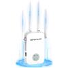 NEWFAST Ripetitore WiFi Potente per Casa, 1200Mbps WiFi Extender Dual Band 2.4GHz/5GHz con 4 Antenne ad Alto Guadagno, Porta Ethernet, WPS, Display Intelligente, Supporta 3 Modalità(Bianco)