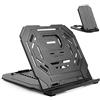 Frunsi Supporto per tablet da disegno, supporto per laptop, supporto pieghevole per display tablet, angoli regolabili a 9 livelli con supporto per telefono integrato, per tablet da disegno da 12-17