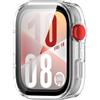 YKNIUFLY Cover Compatibile con Huawei Watch Fit 4, PC + Schermo Temperato Pellicola Integrata, Cassa Dell'orologio Anticaduta e Antigraffio.(Trasparente)