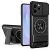 HAONANDE custodia per Xiaomi Poco X5 Pro/Redmi Note 12 Pro 5G con ring stand magnetico, cover militare antiurto con protezione fotocamera scorrevole compatible with MagSafe ricarica wireless Nero