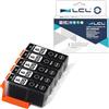 LCL Cartucce d'inchiostro PGI-525 PGI-525PGBK (5 PGBK) Compatibile Sostituzione per PIXMA IP4850 IP4950 IX6550 MG5150 MG5220 MG5250 MG5350 MG6150 MG6250 MG8150 MG8200 MG8250 MX715 MX885 MX895 iX6500