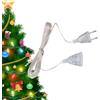 Generico Prolunga per luci di Natale, prolunga per albero di Natale - Prolunga cavo di alimentazione trasparente da 10 piedi - Prolunga per cavo elettrico leggero da 220 V, prolunga a filo sottile per decorazi