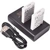 DSTE 2x EN-EL5 Ricambio Batteria + Caricatore doppio USB con display LCD Compatibile per Nikon Coolpix P510, P520, P530, P5100, P6000, S10, P3, P4, P80, P90, P100, P500 Fotocamera