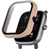 SeNool Custodia Compatibile con Amazfit Bip U/Bip U Pro, PC Cover Rigida con Vetro Temperato Protezione di Schermo, [Durezza 9H] Case Compatibile con Bip U Pro/Bip U - Rosa
